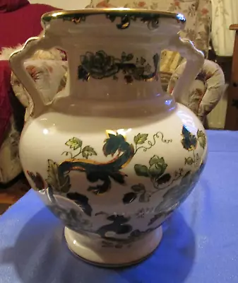 Buy Masons Ironstone Chartreuse Handled Urn Shaped Vase • 31.50£