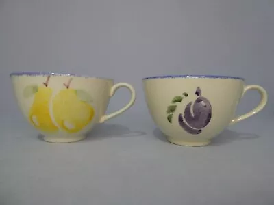 Buy Poole Pottery Hand Painted Dorset Fruits Plum &  Pear Design Large Breakfast Cup • 9.99£