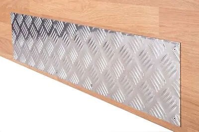 Buy Aluminium Chequer Tread Plate Door Kick Push Plate Protection Metal • 6.25£