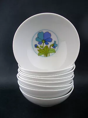 Buy Retro Summertime Blue Porcelain Dip Dessert Bowl Scandinavian Rosenthal Thomas • 8.18£