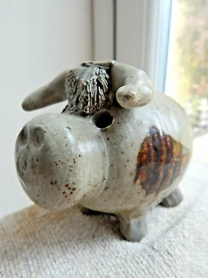 Buy Vintage Cow Moneybox Glazed Studio Pottery Horned Highland Cow Piggy Bank  • 8.99£