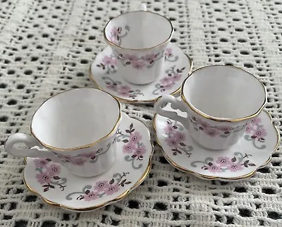 Buy Royal Sutherland Fine Bone China Made In England Tea Cup And Saucer Set Of 3 • 42.58£