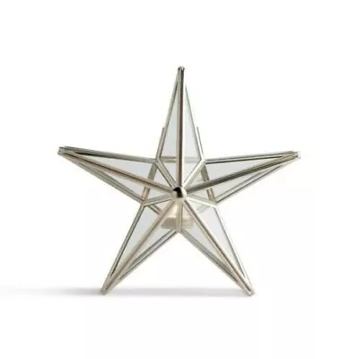 Buy Silver Star TeaLight Candle Holder  26cm Christmas Decoration Hanging Stand New • 9.99£