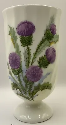 Buy Vintage Royal Vale/ Doulton China Posy Vase -scottish Thistle -fluted Design • 13.99£