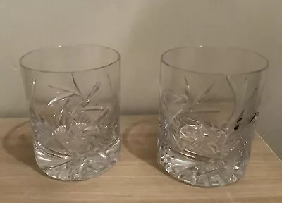 Buy 2 X Bohemian Crystal ‘ Pinwheel ‘ Design  - Whiskey Glasses • 15£