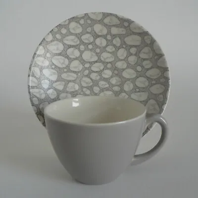 Buy Poole Pottery Grey Pebble Coffee Duos Perfect C105 Espresso Cup & Saucer 1950's • 11.99£