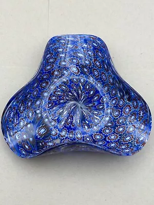 Buy Multi Coloured Mille Fiori Glass Decorative Foil Dish. • 45£