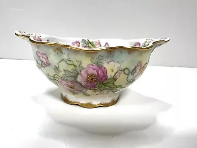 Buy Antique Limoges France Open Sugar Bowl Or Sauce Bowl Pink Flowers Gold Gilt • 20.84£