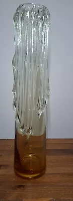 Buy Mid-Century Scandinavian Art Glass 'Melting Candle' Tall Cylinder Vase  • 50£