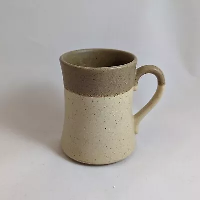 Buy Vintage Pottery Mug Cream Light Brown Unknown Maker 9cm Tall • 5£