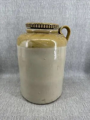 Buy Large (10lb) Govancroft Pottery Glasgow Stoneware Jar/flagon Screw Top Two Tone • 36£