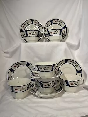 Buy 6 Breakfast Cups & Cream Soup Saucers Lancaster By ADAMS CHINA Tea Cup & Saucer • 46.41£