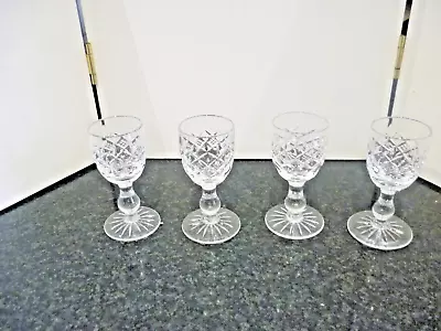 Buy Cut Crystal Glass 4x   Liqueure  Glasses • 14£