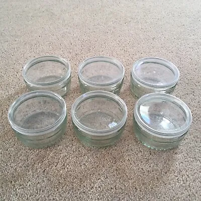 Buy 6 X Empty Glass GU Pots Jars With Plastic Lids • 3.79£