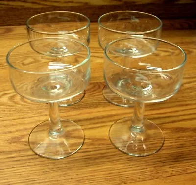 Buy Vtg Lot/4 Estate Find ~ 1950's - 1960's CHAMPAGNE GLASSES ~ Clear Glass Set  • 14.47£