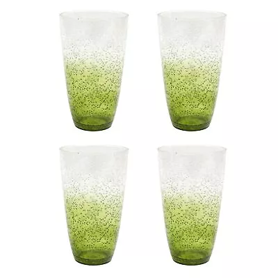Buy Pack Of Large Green Bubbles Plastic Tumbler | Outdoor Picnic Drinking Glass • 14.99£