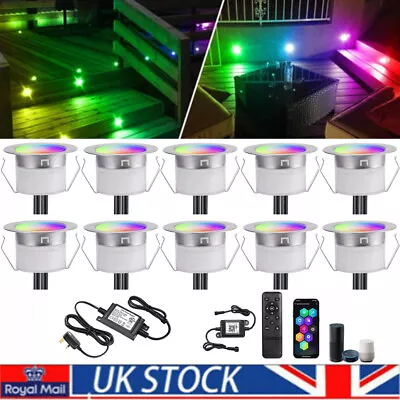 Buy RGB IC Dream Color LED Decking Lights IP65 Plinth Light For Patio/Path/Garden UK • 170.39£