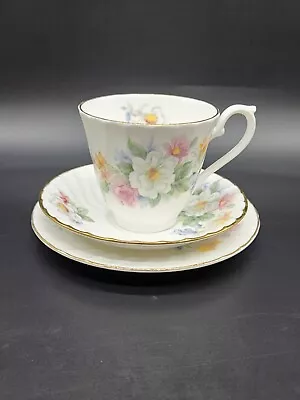 Buy Vintage Royal Sutherland H&M Trio Cup Saucer Plate Bone China Floral • 28.41£