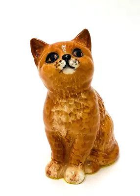 Buy VIntage Beswick England Cat Figurine Ginger Tabby Orange Porcelain 4 Collectible • 23.80£