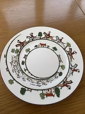 Buy Hunting Scene Crown Staffordshire Bone China Porcelain 27cms 10.5 “Dinner Plate • 42£