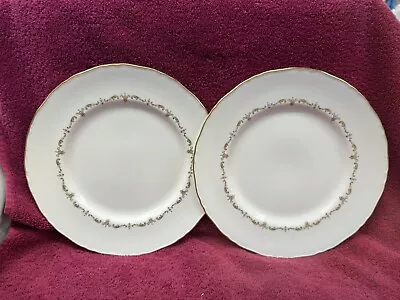 Buy 2 Royal Worcester Fine Bone China Gold Chantilly Dinner Plates - 27 Cm Dia • 17.45£