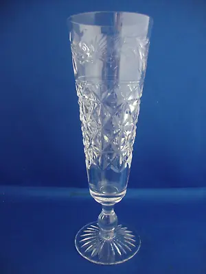 Buy Stuart Crystal Mansfield Cut Pattern Champagne Flute - Signed • 29.95£