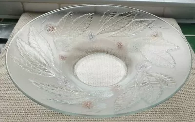 Buy French Pressed Glass Sweet Chestnut Charger Bowl 34 Cm • 16.50£