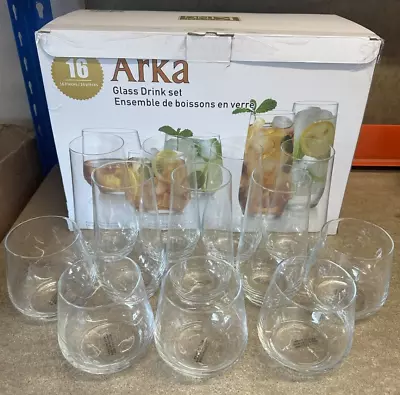Buy King Crystal Arka Glassware Set, 14 Pack 5060-1-AS • 11.99£