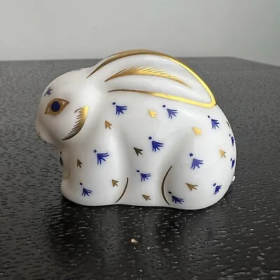 Buy Royal Crown Derby Baby Rabbit Paperweight 1996 Silver Stopper English Bone China • 30£