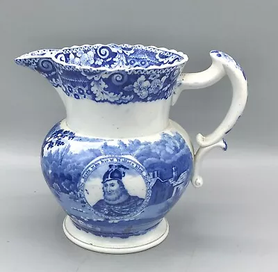 Buy Antique Pottery Pearlware Blue Transfer Printed RILEY Jug.SCOTTISH/WELSH C1820 • 450£