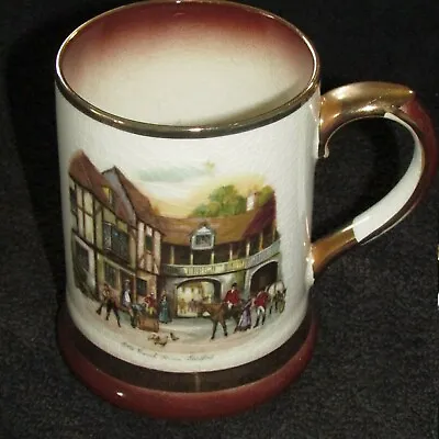 Buy *!* Lovely Arthur Wood Ceramic & Gilt Tankard - Old Coach House, Stratford 5035 • 13£
