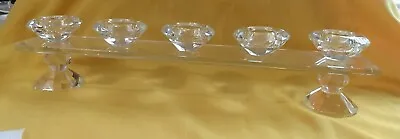 Buy Clear Cut Glass 5 Diamond Crystal Votive Tea Light Candle Holder Candelabra 18.5 • 38.74£
