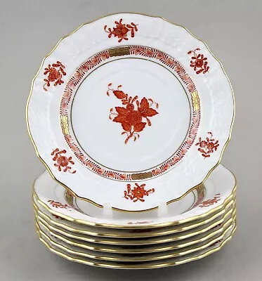 Buy Herend Apponyi Chinese Bouquet Rust Aog Tea Side Bread Plates 1515 X 7 1st • 225£