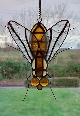 Buy Unusual Stained Glass Bee Hanging Suncatcher. 3D. Three Dimensional. • 14.50£