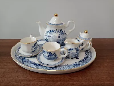 Buy Royal Willow Pattern Miniature Tea Set  • 30£