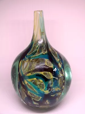 Buy Stunning Early SeaWeed Mdina Glass Vase Michael Harris • 85£