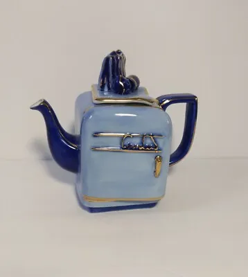 Buy Limoges Paul Cardew Teapot Tea Pot Blue And Gold China Refrigerator Rare • 156.48£
