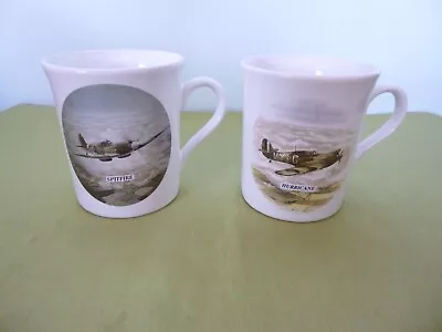 Buy 2x Spitfire & Hurricane Mugs. Good Condition. Old Forge Pottery Norfolk. • 5£