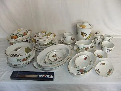 Buy C4 Porcelain Royal Worcester - Evesham (stamped Evesham) Gilded Tableware - 3D2A • 1.99£