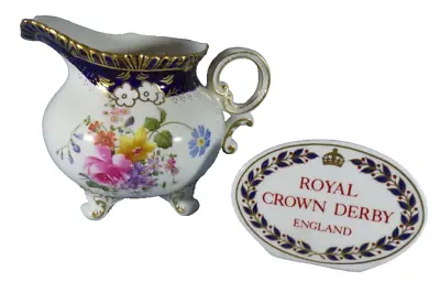 Buy Royal Crown Derby Floral Sprays Blue Band Gold Rim Rare Pattern 187 Large Jug • 27£