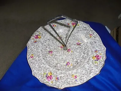 Buy Pearl Delight Floral Gilded Cake Stand  James Kent Fenton - 2266 • 5.99£