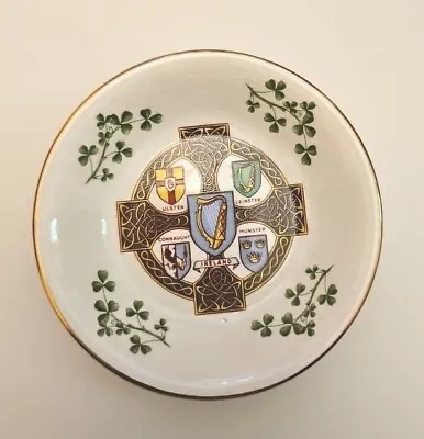Buy Vintage Arklow Pottery Coat  Of Arms Gold~Green  Made In Ireland Celtic Bowl • 22.97£