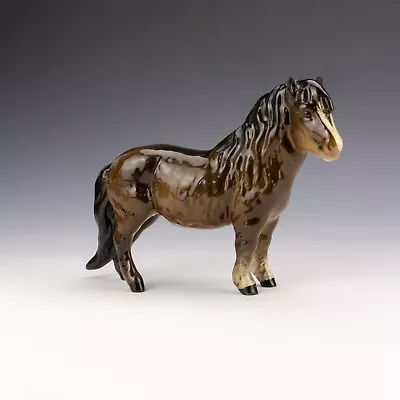 Buy Beswick Pottery - Hand-Painted Bay Shetland Pony Horse Figure • 14.99£
