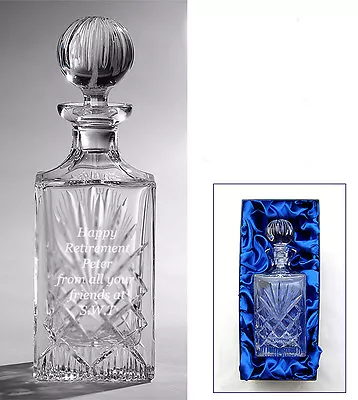 Buy PERSONALISED LEAD CRYSTAL DECANTER Special Occasion Gift HIGH QUALITY ENGRAVING • 199.85£