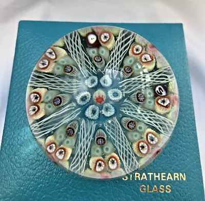 Buy Strathearn Glass Paperweight P10 Design 1970s Signed And Dated With Box • 29.99£