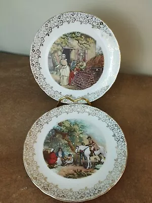 Buy Pair Of Vintage, Royal Tuscan Decorative Plates, English Scenes, 21cm • 6.95£
