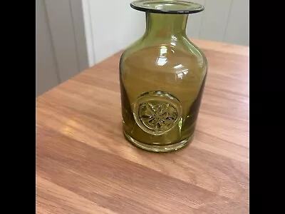 Buy Dartington Flower Bottle Olive Green Aquilegia • 15£