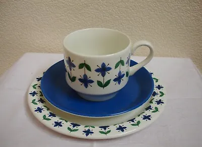 Buy Midwinter Vintage Tea / Coffee Trio In The Roselle Pattern • 5£