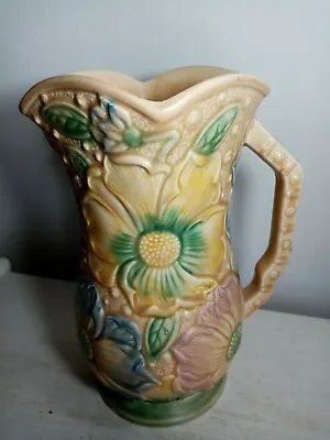 Buy Vintage Art Deco Kensington Ware Sunflower Jug Vase Pastel Shades • 35£