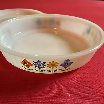 Buy Phoenix Pyrex Opalware Casserole Dish Bowl Floral Design Milkware With Lid • 12£